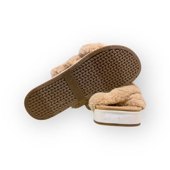 KOOLABURRA BY UGG ROUBIE FUZZ SLIP ON FUR PLATFORM SANDALS WOMENS Sz 7 - Picture 9 of 11